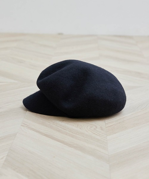 ROPE' PICNIC(ロペピクニック)の「ウールキャスケット(キャスケット・レディース・ベージュ/ブラック・FREE)」の4枚目の写真