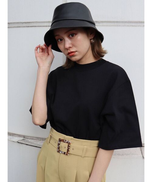 MURUA(ムルーア)の「ヴィーガンレザーバケットハット(ハット・レディース・ブラック/アイボリー・FREE)」の11枚目の写真