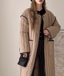 etade（エタード）の「【etade】Stripe quilting long coat etdwz21a008（その他アウター）」