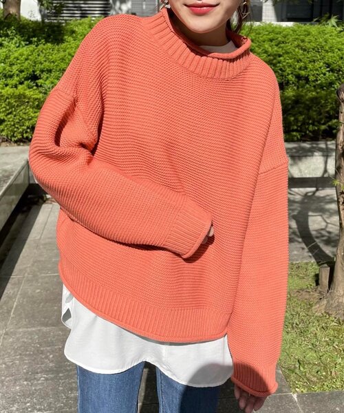THE SHOP TK (ザ ショップ ティーケー )の「◆カラーロービングニットプルオーバー(ニット/セーター・レディース・ライトブルー/ブラック/イエロー/オレンジ/グリーン/アイボリー/ワインレッド/ブラウン系・11/12/13/14)」の8枚目の写真