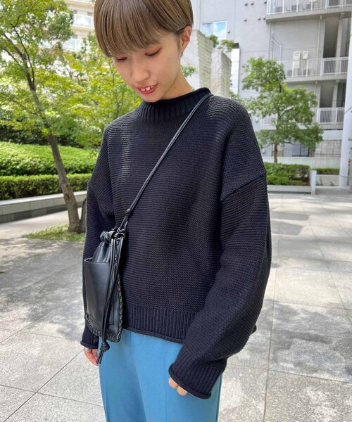 THE SHOP TK (ザ ショップ ティーケー )の「◆カラーロービングニットプルオーバー(ニット/セーター・レディース・ライトブルー/ブラック/イエロー/オレンジ/グリーン/アイボリー/ワインレッド/ブラウン系・11/12/13/14)」の3枚目の写真