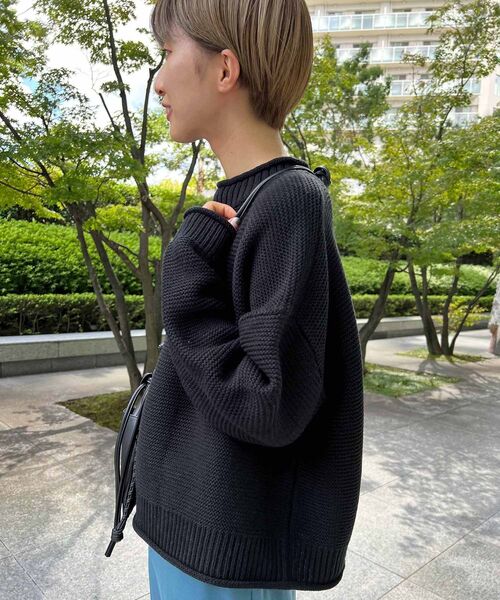 THE SHOP TK (ザ ショップ ティーケー )の「◆カラーロービングニットプルオーバー(ニット/セーター・レディース・ライトブルー/ブラック/イエロー/オレンジ/グリーン/アイボリー/ワインレッド/ブラウン系・11/12/13/14)」の9枚目の写真