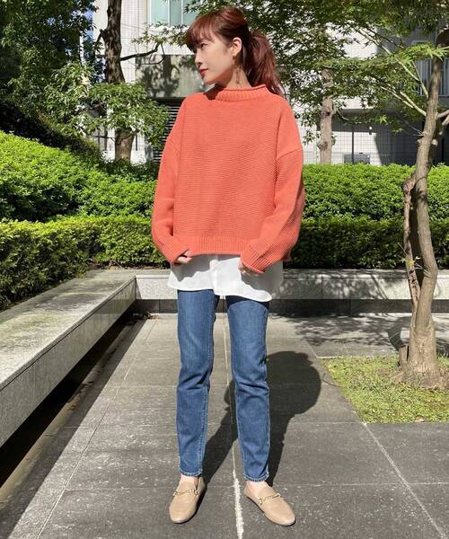 THE SHOP TK (ザ ショップ ティーケー )の「◆カラーロービングニットプルオーバー(ニット/セーター・レディース・ライトブルー/ブラック/イエロー/オレンジ/グリーン/アイボリー/ワインレッド/ブラウン系・11/12/13/14)」の13枚目の写真