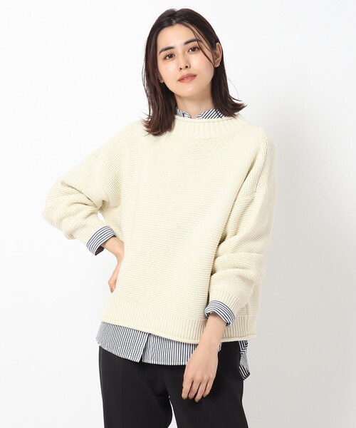 THE SHOP TK (ザ ショップ ティーケー )の「◆カラーロービングニットプルオーバー(ニット/セーター・レディース・ライトブルー/ブラック/イエロー/オレンジ/グリーン/アイボリー/ワインレッド/ブラウン系・11/12/13/14)」の10枚目の写真