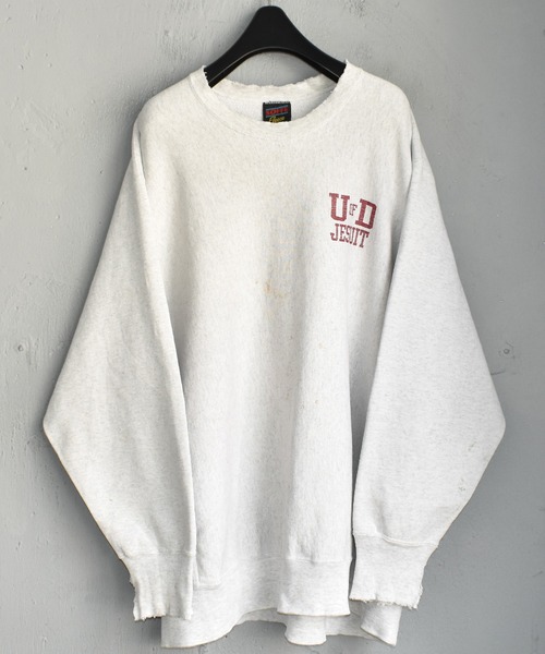 VINTAGE(ヴィンテージ)の「【ヴィンテージ古着】90's SOFFE Fleece "U of D JESUIT" リバースタイプ クルーネックスウェット(スウェット・メンズ・グレー・X-LARGE)」の1枚目の写真