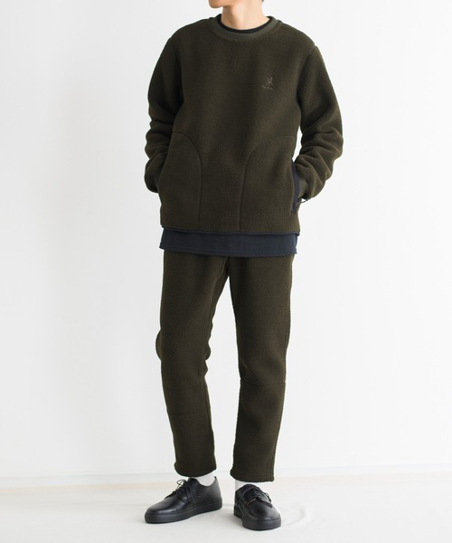 And A（アンドエー）の「GRAMICCI グラミチ / BOA FLEECE PULLOVER ボアフリースプルオーバースウェット トレーナー（セットアップ） / GUJK-21F073（スウェット・メンズ・ナチュラル/ベージュ/ブラック/オリーブ・X-LARGE/MEDIUM/LARGE/SMALL）」の5枚目の写真