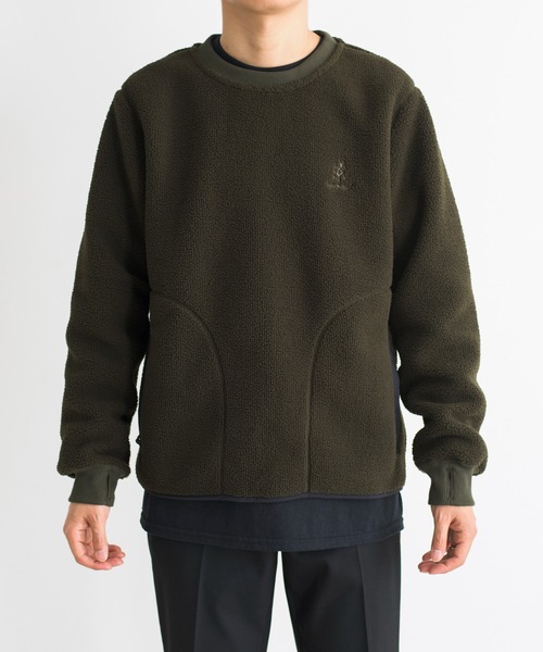 And A（アンドエー）の「GRAMICCI グラミチ / BOA FLEECE PULLOVER ボアフリースプルオーバースウェット トレーナー（セットアップ） / GUJK-21F073（スウェット・メンズ・ナチュラル/ベージュ/ブラック/オリーブ・X-LARGE/MEDIUM/LARGE/SMALL）」の6枚目の写真