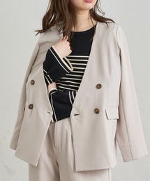 natural couture | 【WEB限定カラー有り】袖口フレア配色リブニット(ニット/セーター)