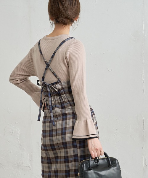 natural couture（ナチュラルクチュール）の「【WEB限定カラー有り】袖口フレア配色リブニット（ニット/セーター・レディース・その他1/その他3/ブラック/その他2/ベージュ/その他4・FREE）」の15枚目の写真