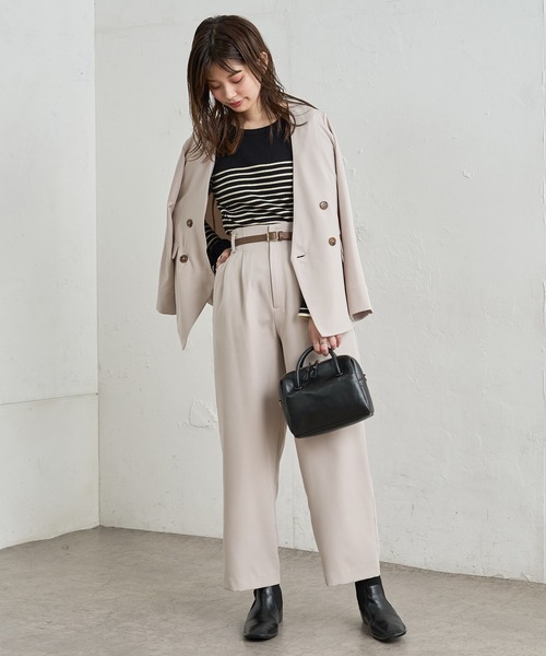 natural couture（ナチュラルクチュール）の「【WEB限定カラー有り】袖口フレア配色リブニット（ニット/セーター・レディース・その他1/その他3/ブラック/その他2/ベージュ/その他4・FREE）」の8枚目の写真