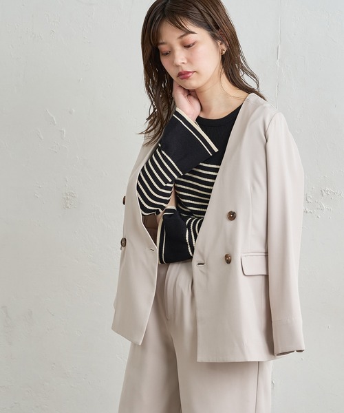 natural couture（ナチュラルクチュール）の「【WEB限定カラー有り】袖口フレア配色リブニット（ニット/セーター・レディース・その他1/その他3/ブラック/その他2/ベージュ/その他4・FREE）」の11枚目の写真