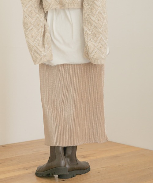 ITEMS URBANRESEARCH（アイテムズ アーバンリサーチ）の「プリーツタイトスカート（スカート・レディース・ブラック/モカ/グレー系その他・FREE）」の7枚目の写真