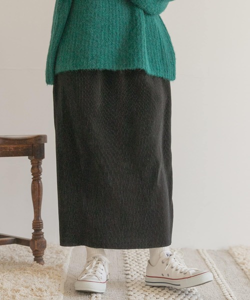 ITEMS URBANRESEARCH（アイテムズ アーバンリサーチ）の「プリーツタイトスカート（スカート・レディース・ブラック/モカ/グレー系その他・FREE）」の9枚目の写真