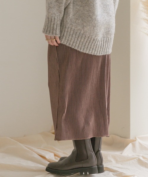 ITEMS URBANRESEARCH（アイテムズ アーバンリサーチ）の「プリーツタイトスカート（スカート・レディース・ブラック/モカ/グレー系その他・FREE）」の14枚目の写真
