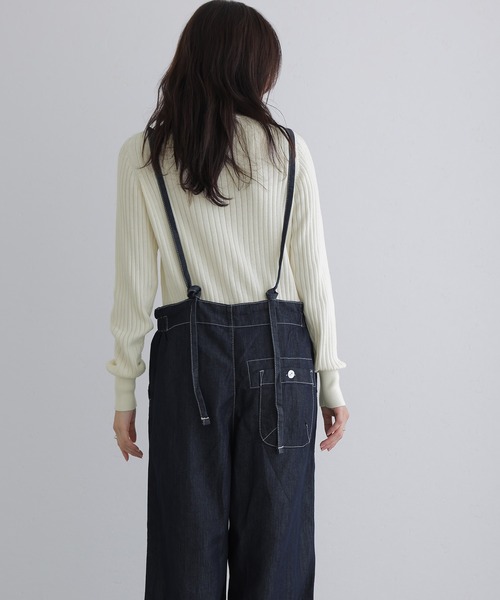 ElegChic(エレグシック)の「ラウンドネックリブニット(ニット/セーター・レディース・ブラック/ダークグリーン/ボルドー/杢グレー/グレイッシュベージュ/オフホワイト・MEDIUM/X-LARGE/XXX-LARGE)」の12枚目の写真