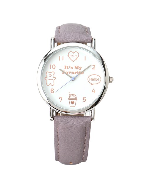 PINK-latte(ピンクラテ)の「アイコンウォッチ(アナログ腕時計・キッズ・ライトブルー/ライトパープル/ベビーピンク・00)」の3枚目の写真