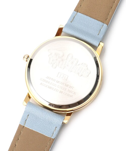 PINK-latte(ピンクラテ)の「アイコンウォッチ(アナログ腕時計・キッズ・ライトブルー/ライトパープル/ベビーピンク・00)」の6枚目の写真