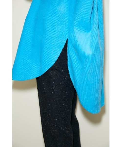 THROW by SLY(スローバイスライ)の「THROW CORDUROY OVER BOXY SH コーデュロ イオーバー シャツ(シャツ/ブラウス・レディース・ターコイズブルー/ライトイエロー・FREE)」の9枚目の写真