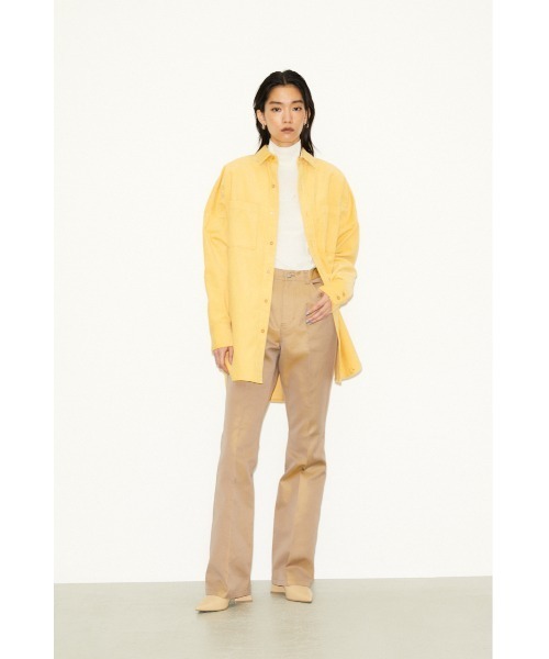 THROW by SLY(スローバイスライ)の「THROW CORDUROY OVER BOXY SH コーデュロ イオーバー シャツ(シャツ/ブラウス・レディース・ターコイズブルー/ライトイエロー・FREE)」の10枚目の写真