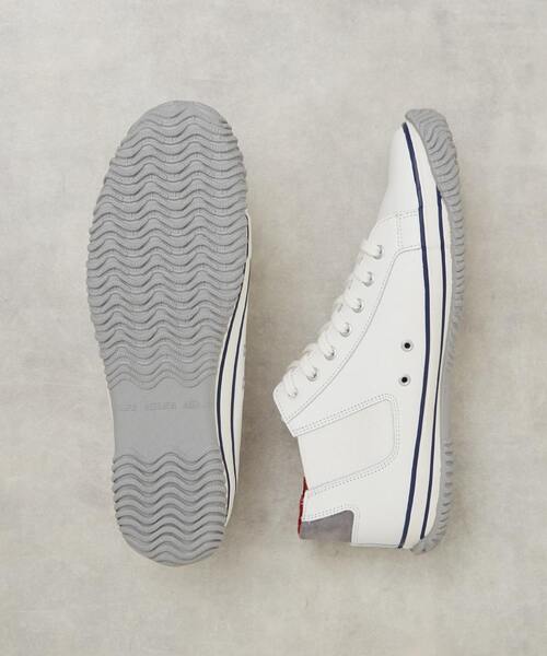 MEN'S MELROSE(メンズメルローズ)の「【別注】SPINGLE MOVE(スピングルムーブ)MID CUT サイドゴアスニーカー(スニーカー・メンズ・ホワイト/ネイビー・4/3/5)」の7枚目の写真