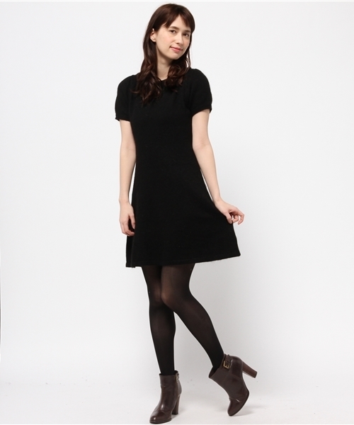 Chico（チコ）の「半袖アンゴラニット（チュニック・レディース・グレー/レッド/ブラック・FREE）」の9枚目の写真