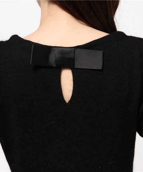 Chico（チコ）の「半袖アンゴラニット（チュニック・レディース・グレー/レッド/ブラック・FREE）」の11枚目の写真