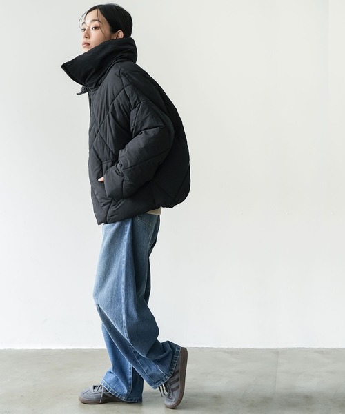 セール】ビッグダイヤキルト中綿ジャケット（ブルゾン）｜mili an deni