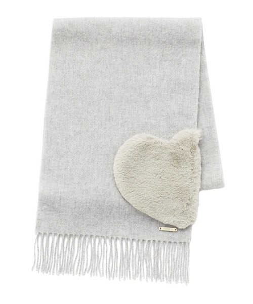 FURLA(フルラ)の「【WEB限定】ウール100% フェイクファー付きマフラー(マフラー・レディース・ブラック/ベージュ/ネイビー/グレー/オフホワイト/アイボリー/クリアブラック/ナチュラル/ホワイト/ライトグレー/グレー×ホワイト/ライトホワイト/ブラック×ホワイト/シルバーグレー/チャコールグレー/ピンク・FREE)」の11枚目の写真