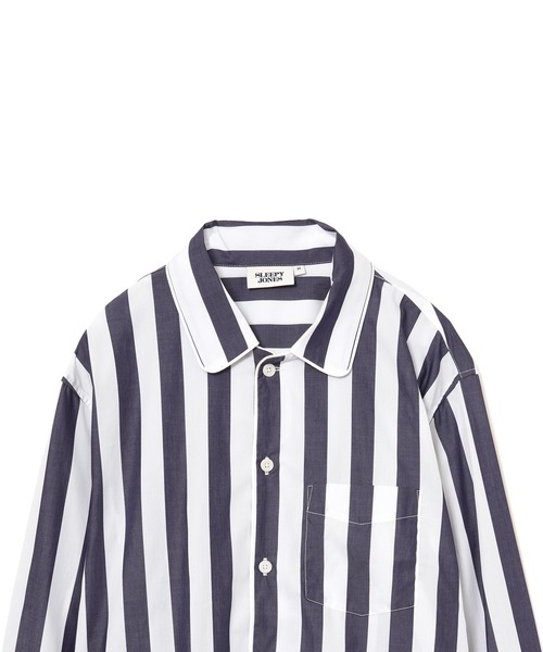 SLEEPY JONES（スリーピージョーンズ）の「SLEEPY JONES Henry Pajama Set Tent Stripe（ルームウェア/パジャマ・メンズ・ネイビー系・SMALL/MEDIUM）」の5枚目の写真