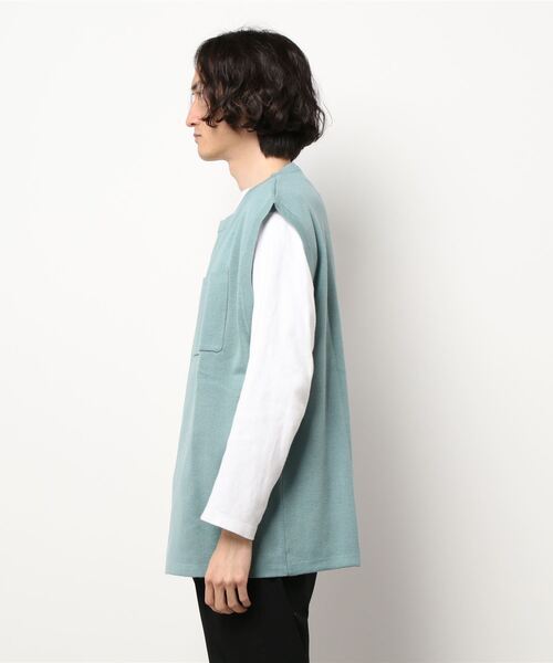 JUGLANS(ユグランス)の「【Revo.】ルーズニットベスト/メンズ/コットン混12G(ベスト・メンズ・ブラック/ブルー/ホワイト・L/M)」の4枚目の写真