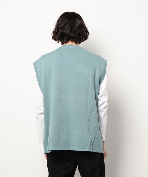 JUGLANS(ユグランス)の「【Revo.】ルーズニットベスト/メンズ/コットン混12G(ベスト・メンズ・ブラック/ブルー/ホワイト・L/M)」の5枚目の写真