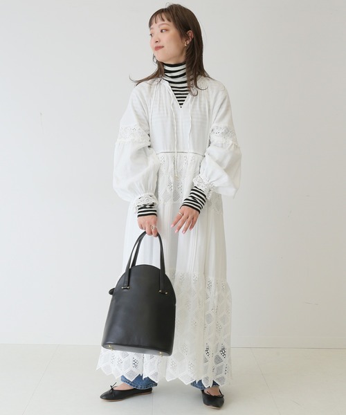 SLOBE IENA コットン チャーチ スモック ワンピース SLOBE IENA（スローブイエナ）の「コットンチャーチスモック