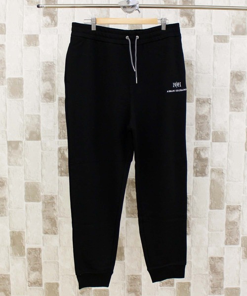ARMANI EXCHANGE（アルマーニエクスチェンジ）の「AX 1991&ロゴ刺繍スウェットジョガーパンツ 6KZPFM ZJ6HZ（スウェットパンツ・メンズ・ホワイト/ブラック・L）」の2枚目の写真