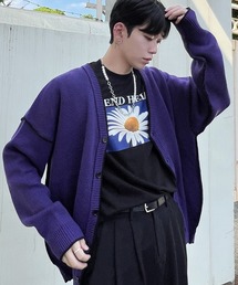 ポイントカラーカーディガン