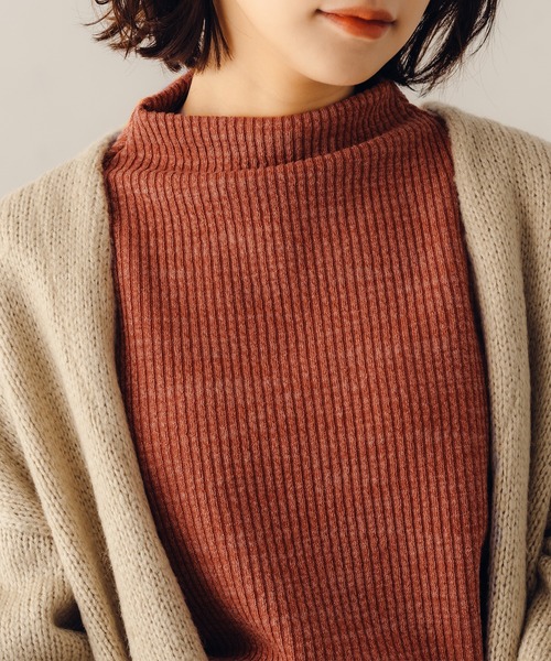 fupel（フぺル）の「オーバーニットジャケットカーディガン（カーディガン/ボレロ・レディース・ライトグリーン/ライトベージュ・SMALL/MEDIUM）」の18枚目の写真