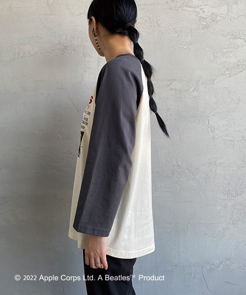 The Beatles（ザビートルズ）の「【WEB限定】[THE BEATLES/ザ ビートルズ] アルバムグラフィックプリント ラグランスリーブTシャツ（Tシャツ/カットソー・レディース・チャコールグレー/オフホワイト・M/L/XL）」の7枚目の写真