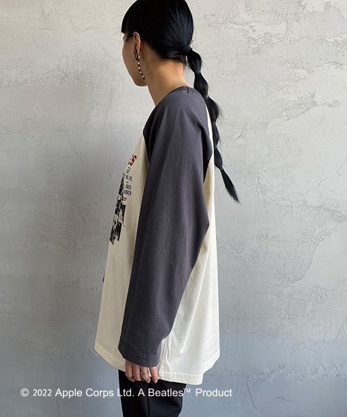 The Beatles（ザビートルズ）の「【WEB限定】[THE BEATLES/ザ ビートルズ] アルバムグラフィックプリント ラグランスリーブTシャツ（Tシャツ/カットソー・レディース・チャコールグレー/オフホワイト・M/L/XL）」の11枚目の写真