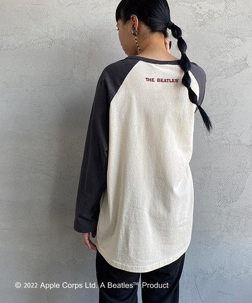 The Beatles（ザビートルズ）の「【WEB限定】[THE BEATLES/ザ ビートルズ] アルバムグラフィックプリント ラグランスリーブTシャツ（Tシャツ/カットソー・レディース・チャコールグレー/オフホワイト・M/L/XL）」の12枚目の写真