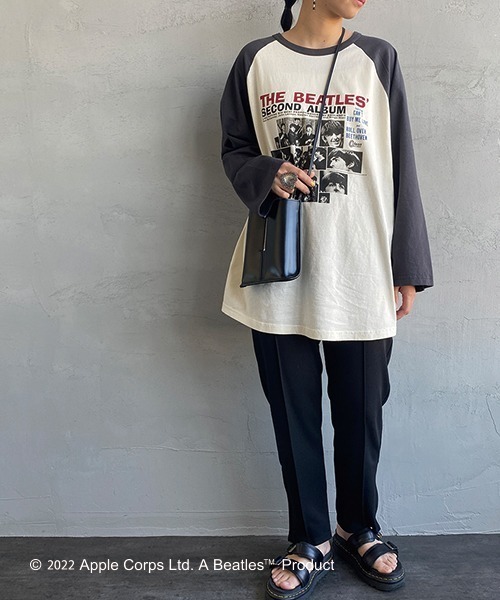 The Beatles（ザビートルズ）の「【WEB限定】[THE BEATLES/ザ ビートルズ] アルバムグラフィックプリント ラグランスリーブTシャツ（Tシャツ/カットソー・レディース・チャコールグレー/オフホワイト・M/L/XL）」の14枚目の写真