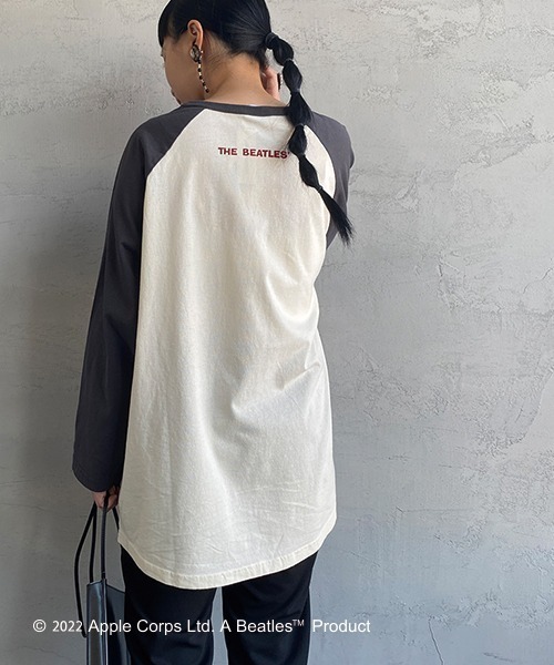 The Beatles（ザビートルズ）の「【WEB限定】[THE BEATLES/ザ ビートルズ] アルバムグラフィックプリント ラグランスリーブTシャツ（Tシャツ/カットソー・レディース・チャコールグレー/オフホワイト・M/L/XL）」の17枚目の写真