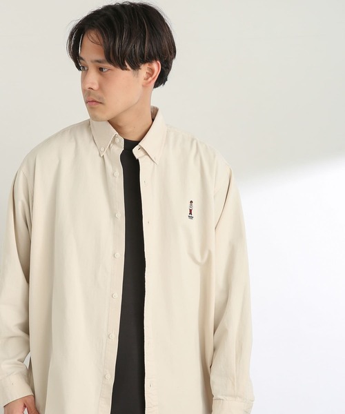 SENSE OF PLACE by URBAN RESEARCH（センスオブプレイスバイアーバンリサーチ）の「『別注』テディベアボタンダウンルーズシャツ（シャツ/ブラウス・メンズ・ブラック/ベージュ/ネイビー/イエロー/ミント/ライトベージュ・MEDIUM/LARGE）」の13枚目の写真