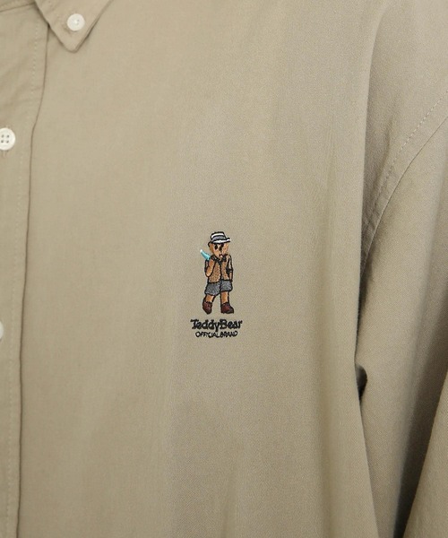 SENSE OF PLACE by URBAN RESEARCH（センスオブプレイスバイアーバンリサーチ）の「『別注』テディベアボタンダウンルーズシャツ（シャツ/ブラウス・メンズ・ブラック/ベージュ/ネイビー/イエロー/ミント/ライトベージュ・MEDIUM/LARGE）」の14枚目の写真