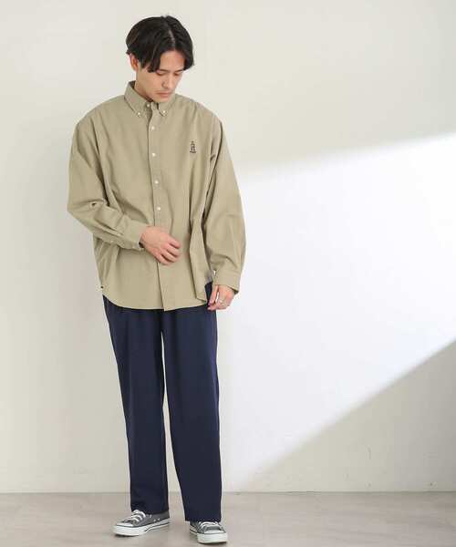 SENSE OF PLACE by URBAN RESEARCH（センスオブプレイスバイアーバンリサーチ）の「『別注』テディベアボタンダウンルーズシャツ（シャツ/ブラウス・メンズ・ブラック/ベージュ/ネイビー/イエロー/ミント/ライトベージュ・MEDIUM/LARGE）」の15枚目の写真