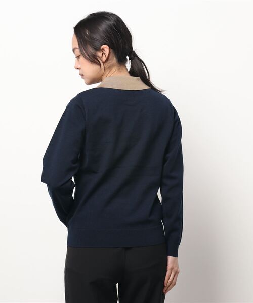 TONAL（トーナル）の「ポロニット（ニット/セーター・レディース・ネイビー/ブラック/ベージュ・38）」の10枚目の写真
