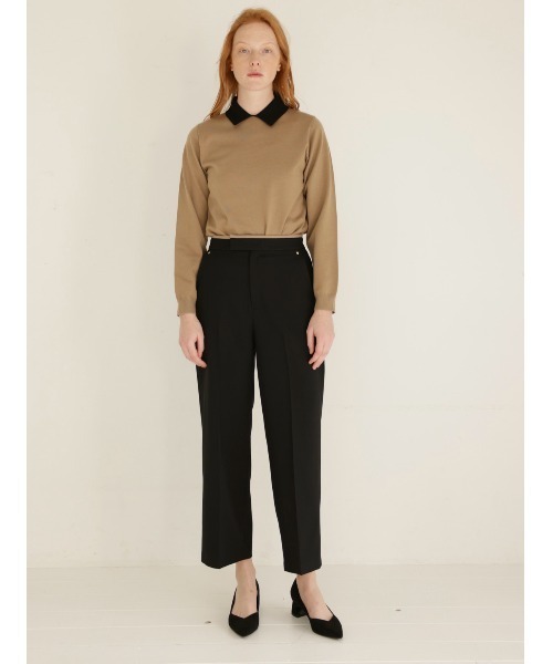 TONAL（トーナル）の「ポロニット（ニット/セーター・レディース・ネイビー/ブラック/ベージュ・38）」の4枚目の写真