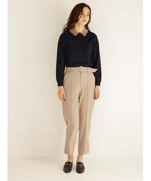 TONAL（トーナル）の「ポロニット（ニット/セーター・レディース・ネイビー/ブラック/ベージュ・38）」の8枚目の写真