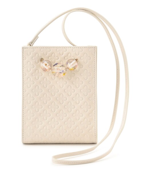 ANEVER（アンエバー）の「【VIOLA】モノグラム レザー スマホショルダー ミニバッグ（ショルダーバッグ・レディース・ホワイト系/ブラック系・F）」の4枚目の写真