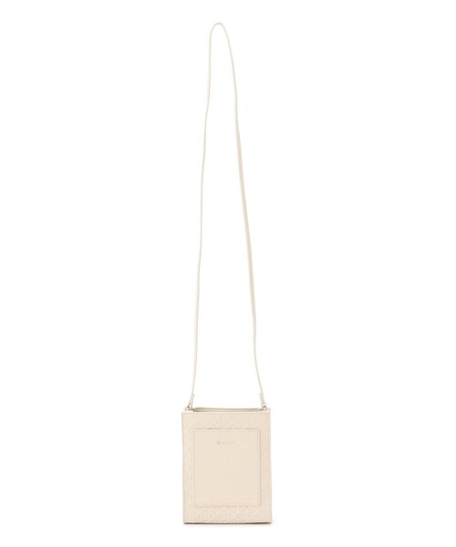 ANEVER（アンエバー）の「【VIOLA】モノグラム レザー スマホショルダー ミニバッグ（ショルダーバッグ・レディース・ホワイト系/ブラック系・F）」の9枚目の写真