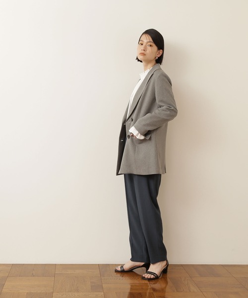 NATURAL BEAUTY BASIC（ナチュラルビューティーベーシック）の「シャークスキンダブルジャケット（テーラードジャケット・レディース・ネイビー/グレー・SMALL/MEDIUM）」の12枚目の写真