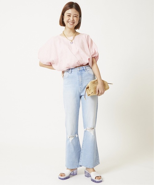 U by SPICK&SPAN(ユーバイスピックアンドスパン)の「【ROLLA’S/ローラス】 DUSTERS BOOTCUT CROP◆(デニムパンツ・レディース・サックスブルー・X-SMALL/SMALL/MEDIUM)」の5枚目の写真